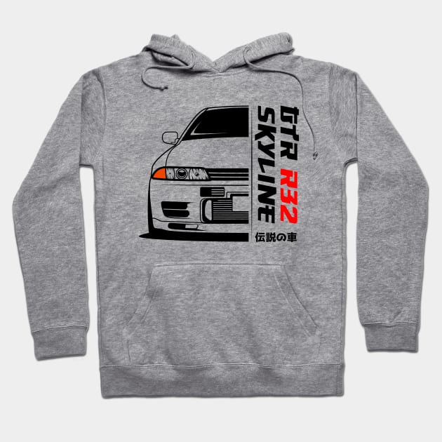 R32 Front JDM Hoodie by GoldenTuners